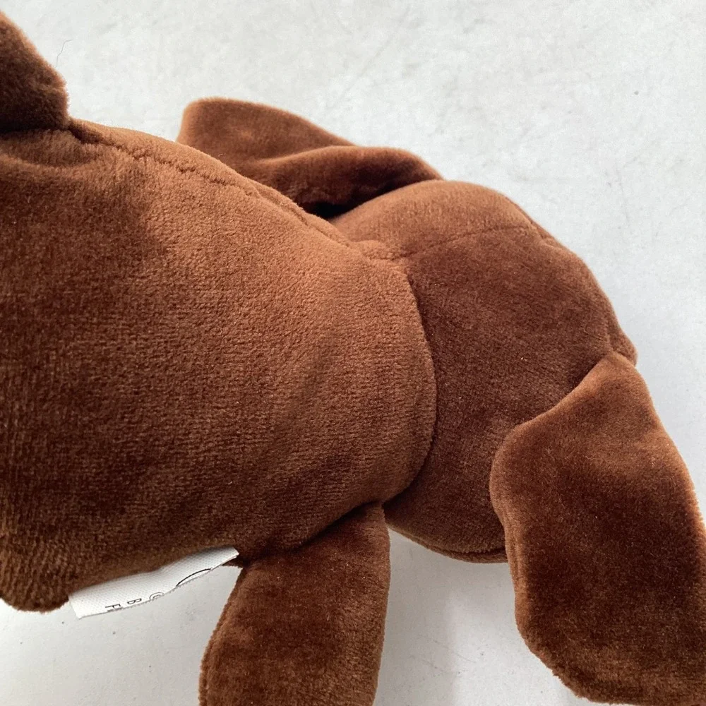 Brown Puppy Dog Plush Stuffed Animal Green Eyes Pepper Icon 9 Inch‎